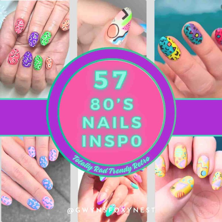 57 – 80’s Nails: Bold, Neon, and Totally Nostalgic Nail Art Inspiration