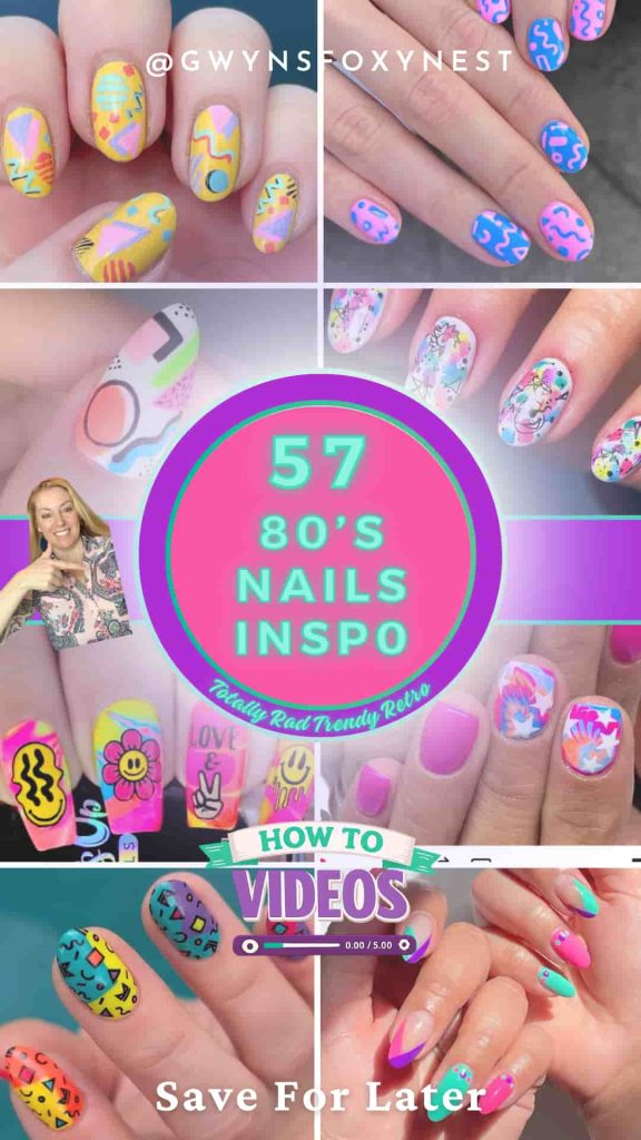 eight 80s Nails Inspo