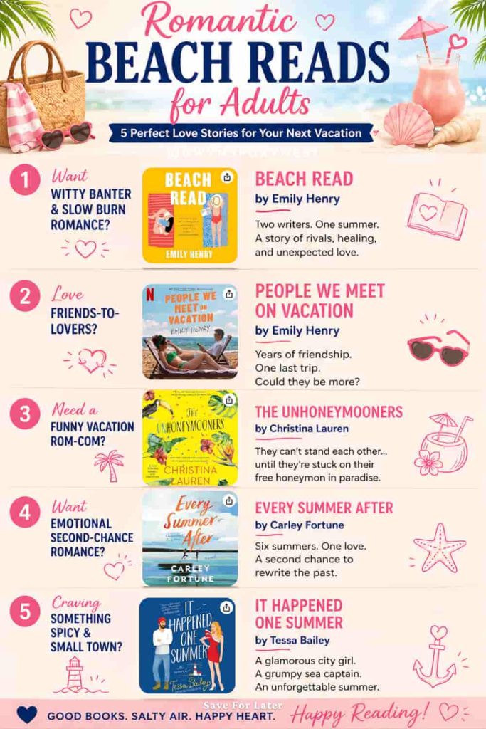 infographic of which summer romance beach books you should read next
