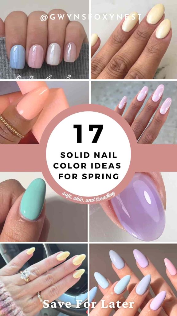8 Cute Solid Nail Color Ideas For Spring