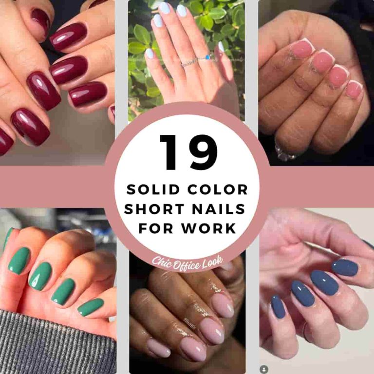 Short Solid Color Nails For the office ideas