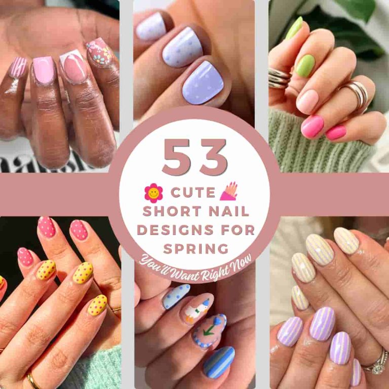 spring short nails inspo