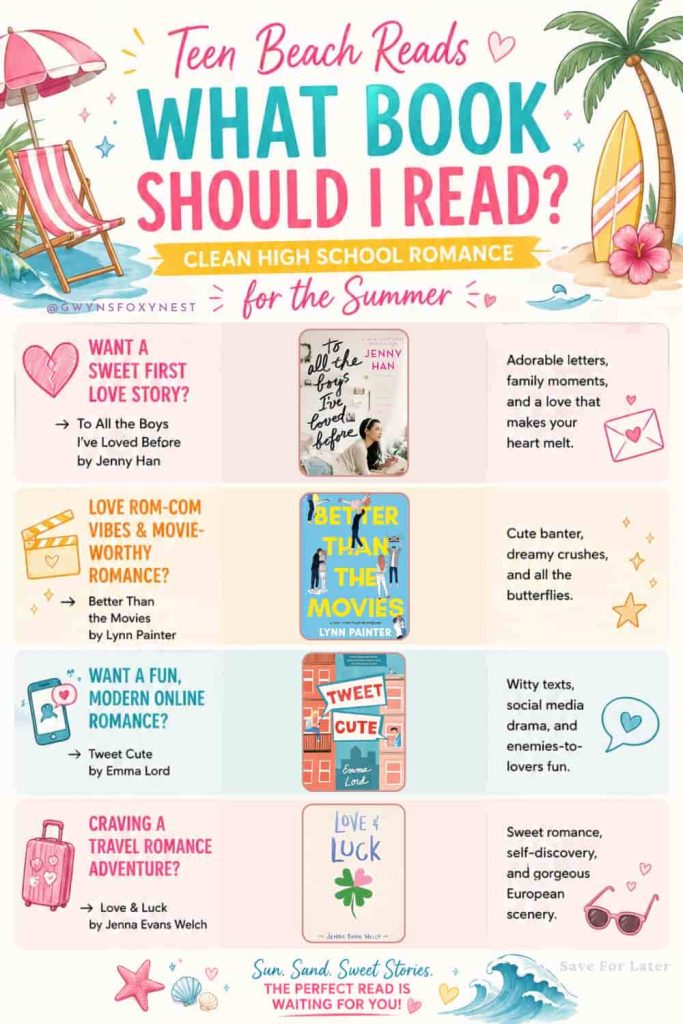 book covers for Summer Good Romance Books For Teens