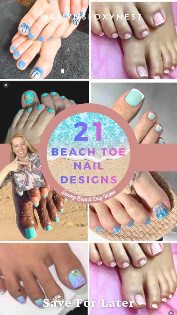 Beach Toe Nail Designs