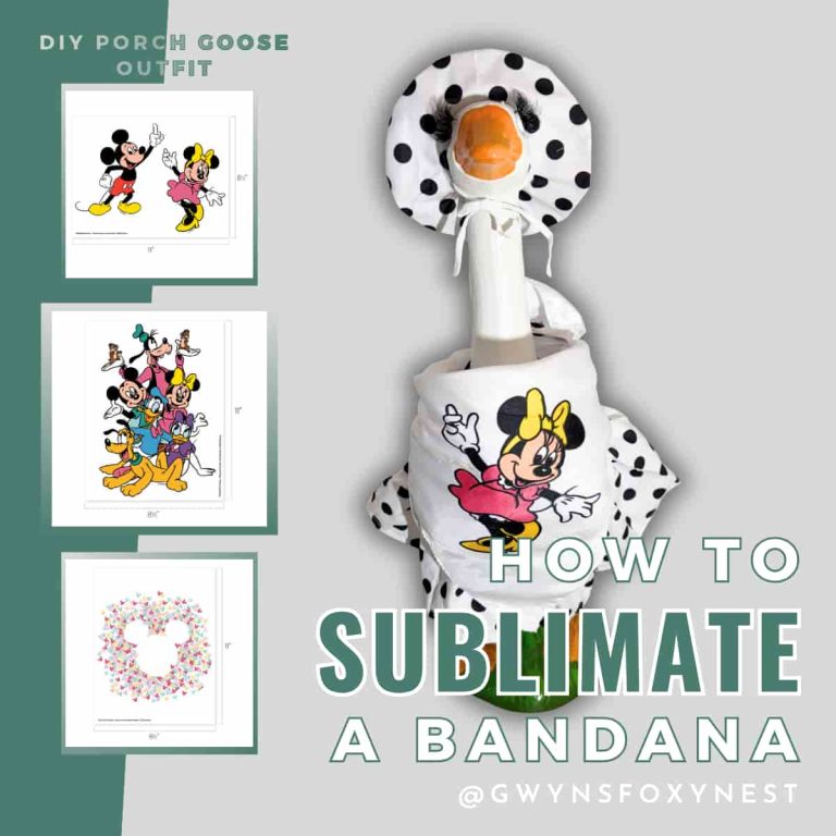 DIY Porch Goose Outfit: How To Sublimate A Bandana