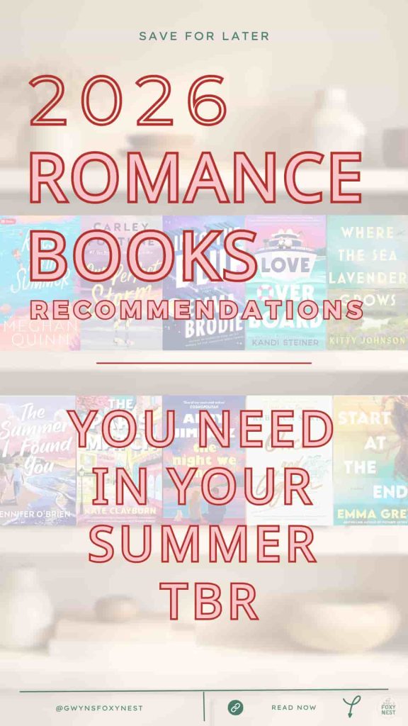 a bookshelf full of romance books