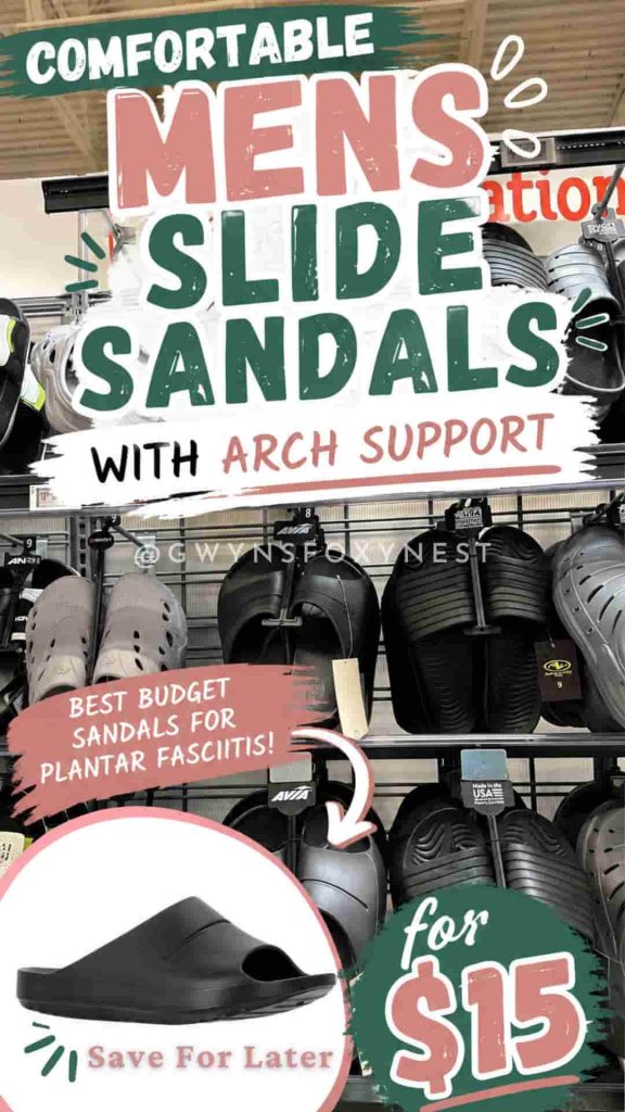 Comfortable Mens Slide Sandals with Arch Support