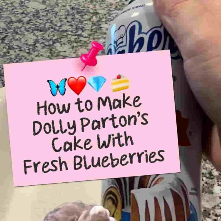 Dolly Partons Cake with Fresh fruit