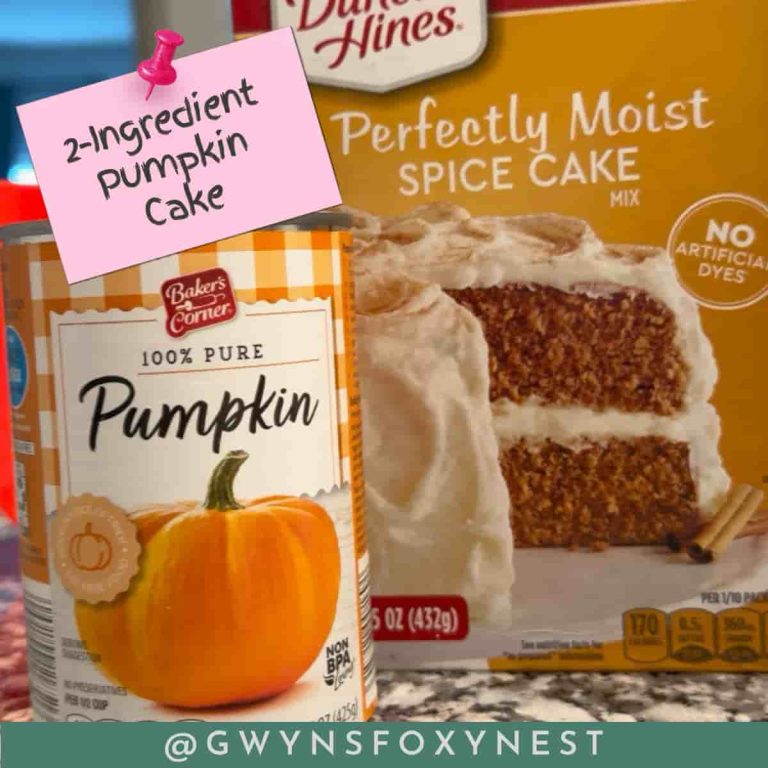 2 Ingredient Pumpkin Spice Cake with Vanilla Glaze