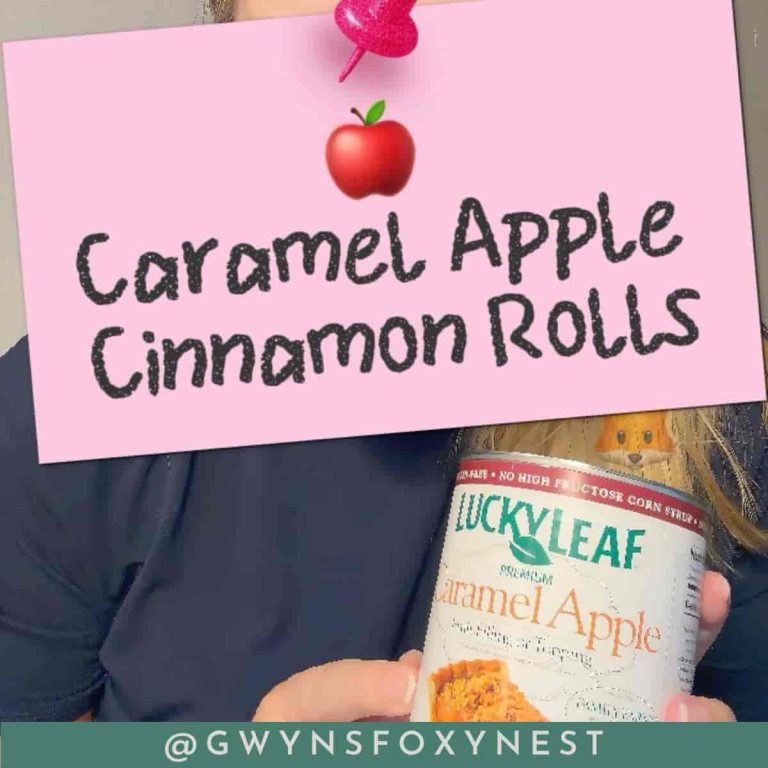 Two Ingredient Caramel Apple Cinnamon Rolls